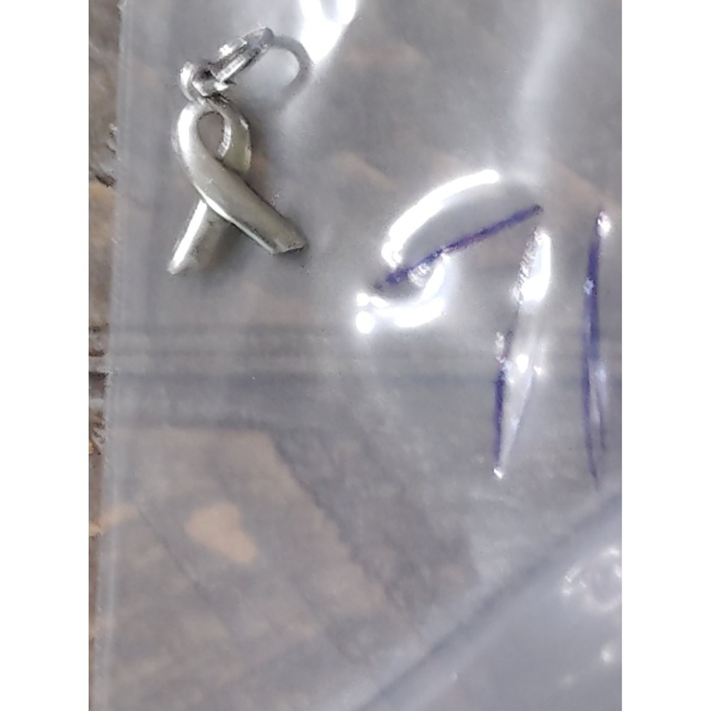 Vintage 925 Sterling Silver Awareness Ribbon Pendant Charm Sun Logo Hallmark